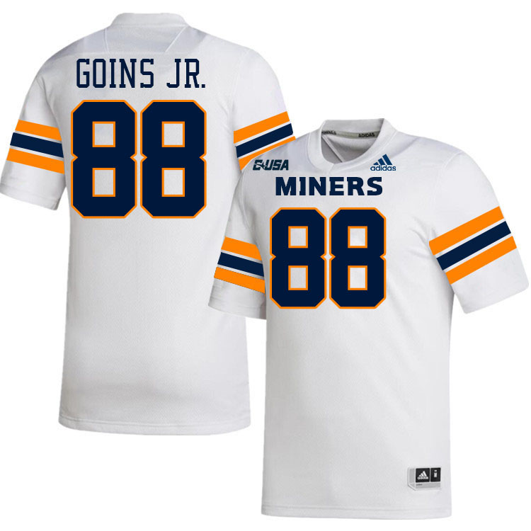 #88 Toric Goins Jr. UTEP Jersey,UTEP Miners College Football Jersey,Uniforms-White